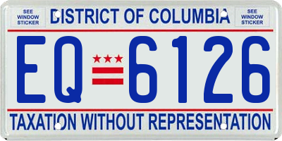 DC license plate EQ6126