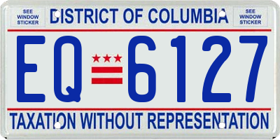 DC license plate EQ6127