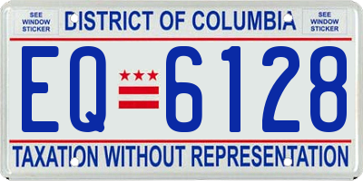 DC license plate EQ6128