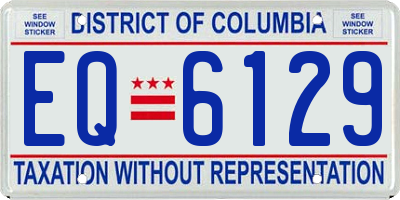 DC license plate EQ6129