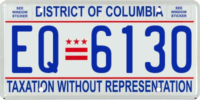 DC license plate EQ6130