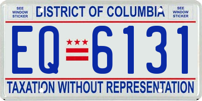 DC license plate EQ6131
