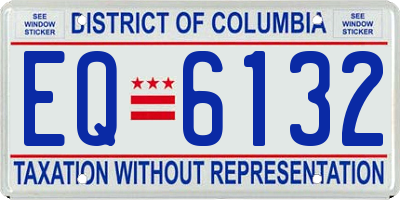 DC license plate EQ6132