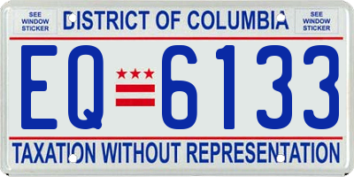 DC license plate EQ6133