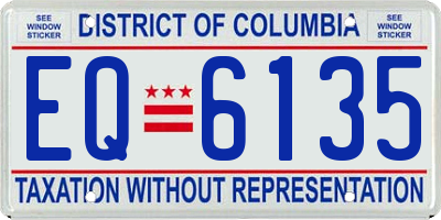 DC license plate EQ6135