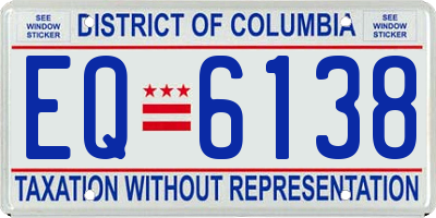DC license plate EQ6138