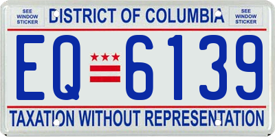 DC license plate EQ6139