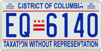DC license plate EQ6140