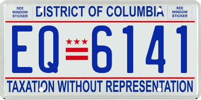 DC license plate EQ6141