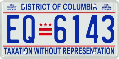 DC license plate EQ6143