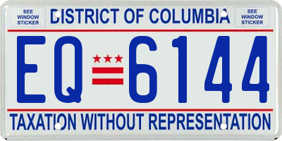 DC license plate EQ6144