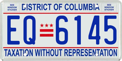 DC license plate EQ6145