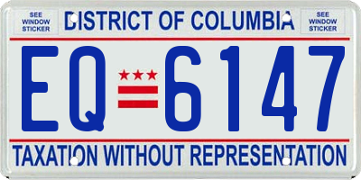 DC license plate EQ6147