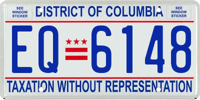 DC license plate EQ6148
