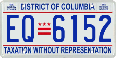 DC license plate EQ6152