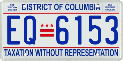 DC license plate EQ6153