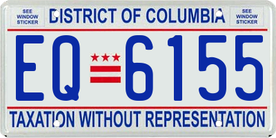 DC license plate EQ6155