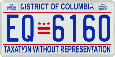 DC license plate EQ6160