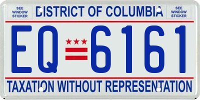 DC license plate EQ6161