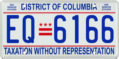DC license plate EQ6166
