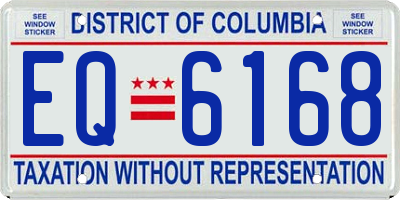 DC license plate EQ6168
