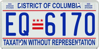 DC license plate EQ6170
