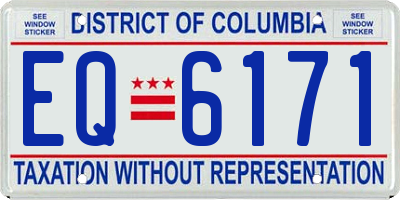DC license plate EQ6171