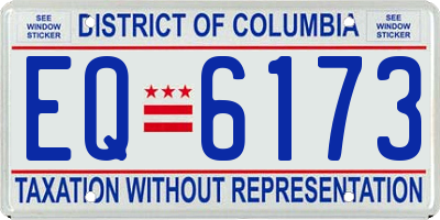 DC license plate EQ6173
