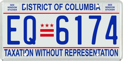 DC license plate EQ6174