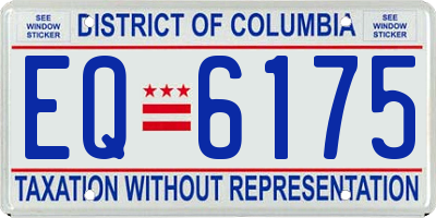 DC license plate EQ6175