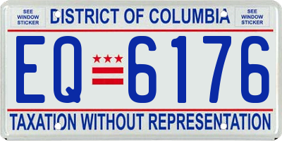 DC license plate EQ6176
