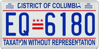 DC license plate EQ6180