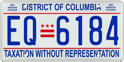 DC license plate EQ6184