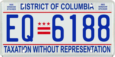 DC license plate EQ6188