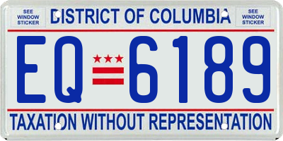 DC license plate EQ6189