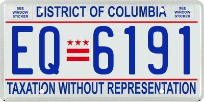 DC license plate EQ6191