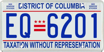 DC license plate EQ6201