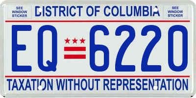 DC license plate EQ6220