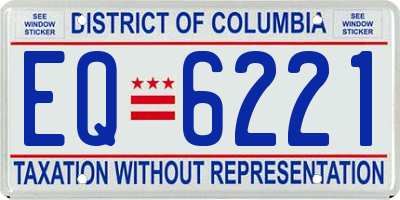 DC license plate EQ6221