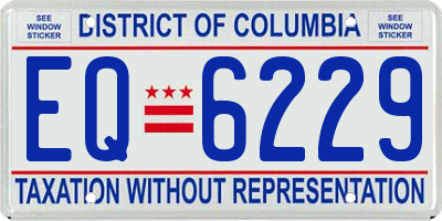 DC license plate EQ6229