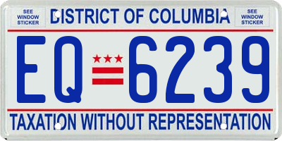 DC license plate EQ6239