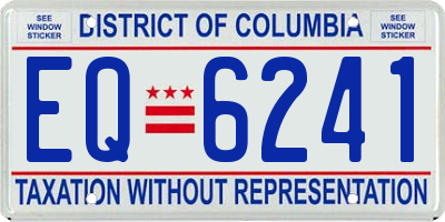 DC license plate EQ6241