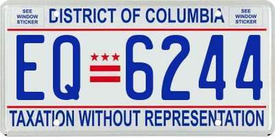 DC license plate EQ6244