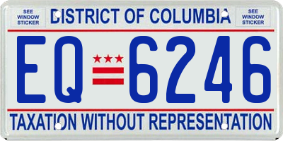 DC license plate EQ6246