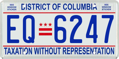 DC license plate EQ6247