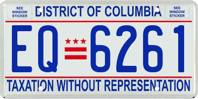 DC license plate EQ6261
