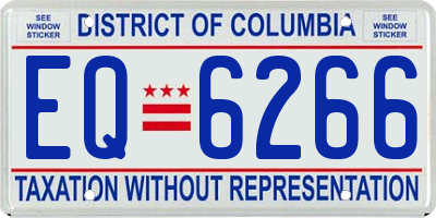 DC license plate EQ6266