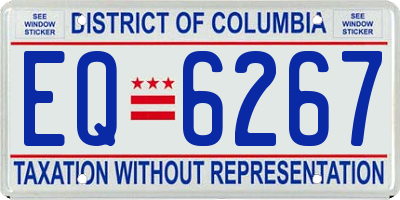 DC license plate EQ6267