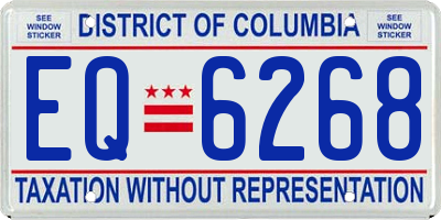 DC license plate EQ6268