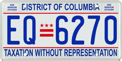 DC license plate EQ6270